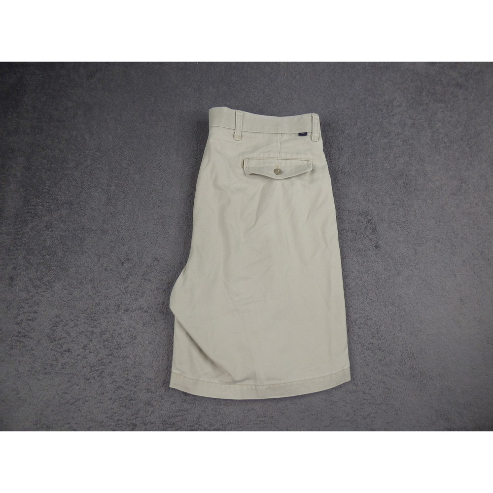 Dockers Mens Pleated Shorts Khaki Beige Individual Fit Cotton Blend Size 38